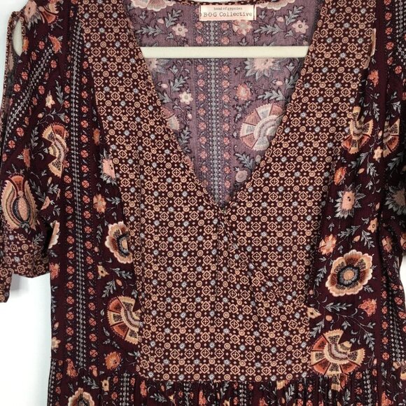 BAND OF GYPSIES Cold Shoulder Floral Dress - Picture 4 of 10